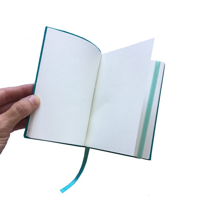 cuaderno chico verde agua - abierto WEB